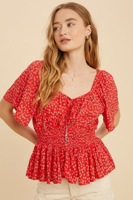 Mary Top-Red