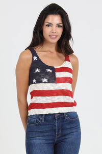 American Flag Knit Tank