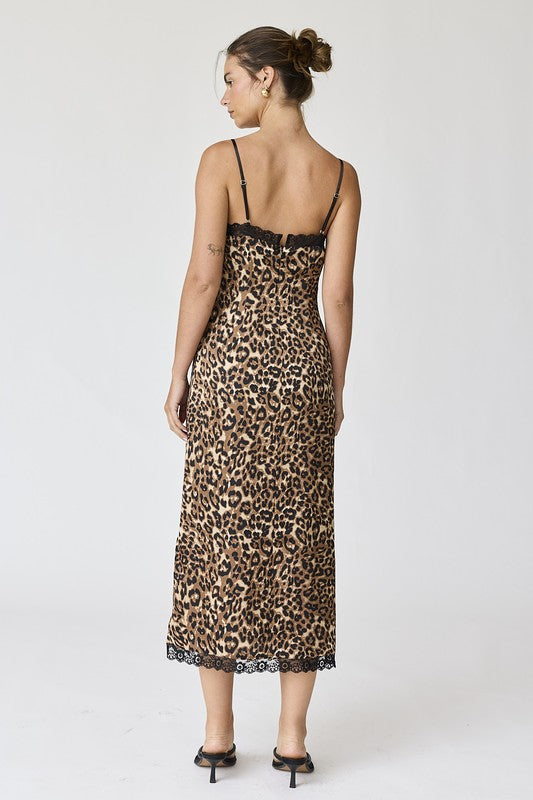 fitted lace wedding dress Amelia Leopard Dress – A Touch of Jane