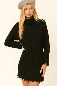 FINAL SALE Rita Sweater Dress-Black