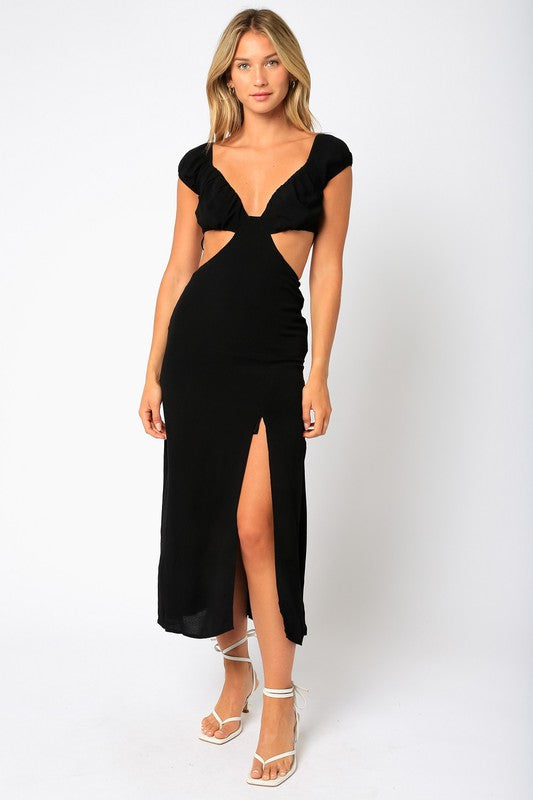 Dara Midi Dress-Black