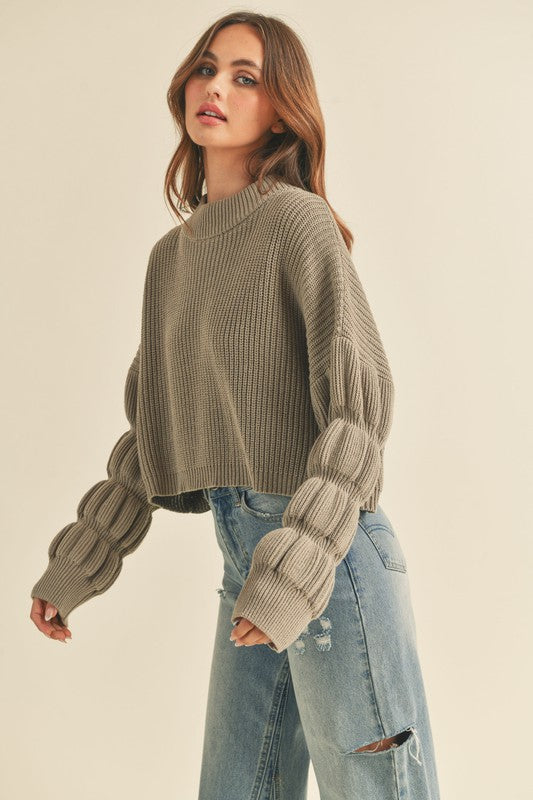 Delanie Sweater-Grey Green