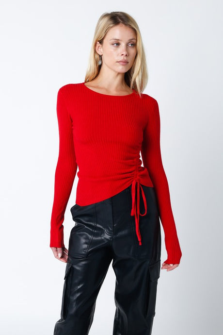 FINAL SALE Lizzie Sweater-Red