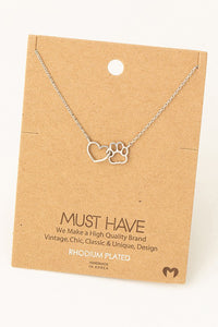 Paw Heart Necklace