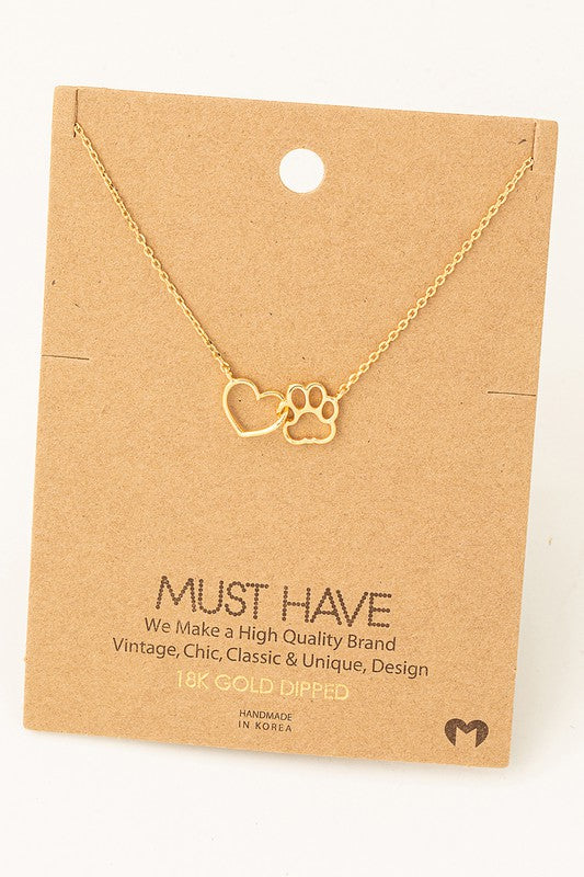 Paw Heart Necklace