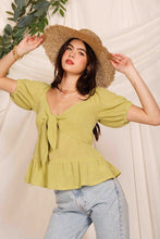 Greta Top-Lime