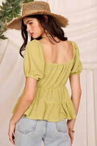 Greta Top-Lime