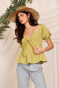 Greta Top-Lime