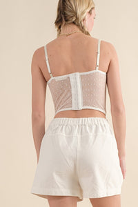 Coraline Corset Top-White
