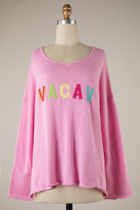 Vacay Sweater-Pink