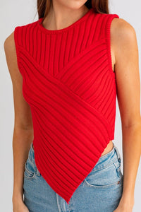 FINAL SALE Lauren Sweater Top-Red