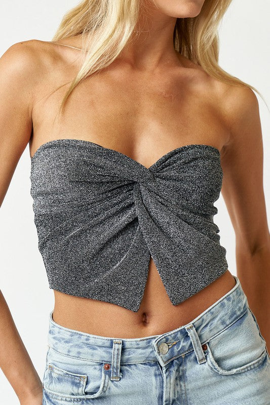 GORGLITTER Women's Strapless Striped Tube Tops Y2k