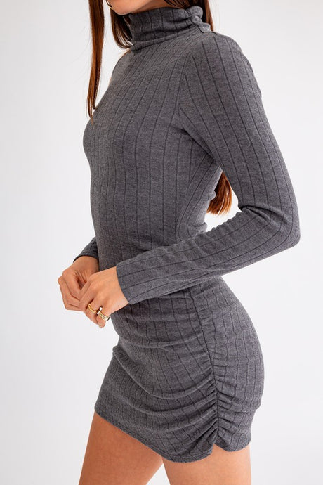 FINAL SALE Clary Dress-Charcoal