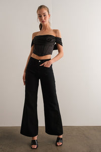 Tabitha Corset Top-Black