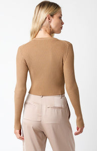 Kendra Crop Top-Camel