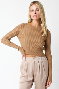 Kendra Crop Top-Camel