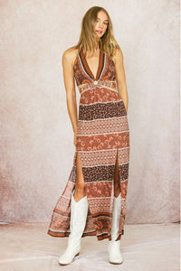 Mollie Maxi Dress-Burgundy