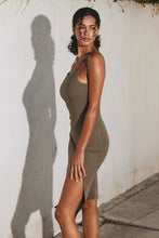 Lulu Midi Dress-Olive