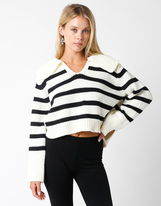 Sylvie Sweater-Ivory/Black