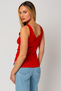 FINAL SALE Sandra Tank-Red