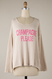 FINAL SALE Champagne Please Sweater-Beige