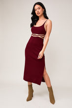Sawyer Midi Dress-Burgundy