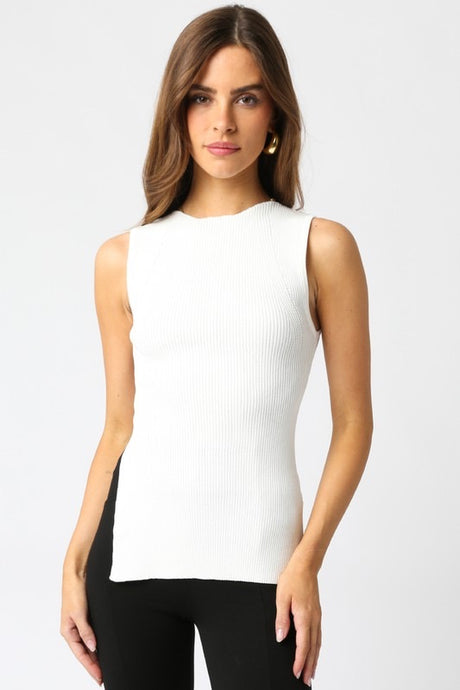 Gina Knit Top-White