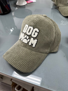 Dog Mom Corduroy Cap- Sage