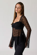Ella Lace Top-Black