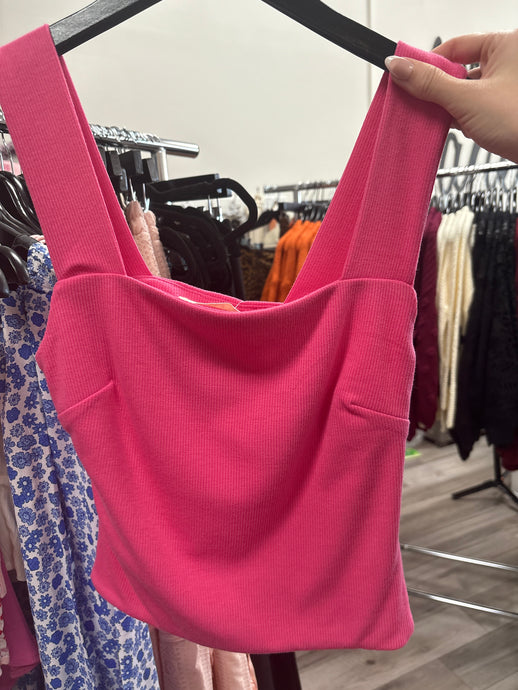 FINAL SALE Libby Top-Hot Pink