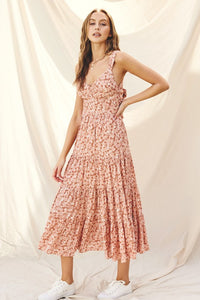 Tiana Midi Dress-Blush