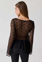 Ella Lace Top-Black