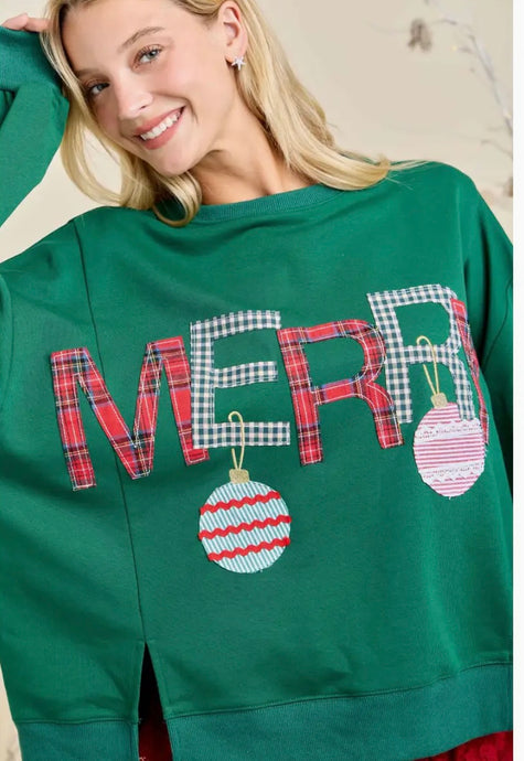 Merry Plaid Sweatshirt