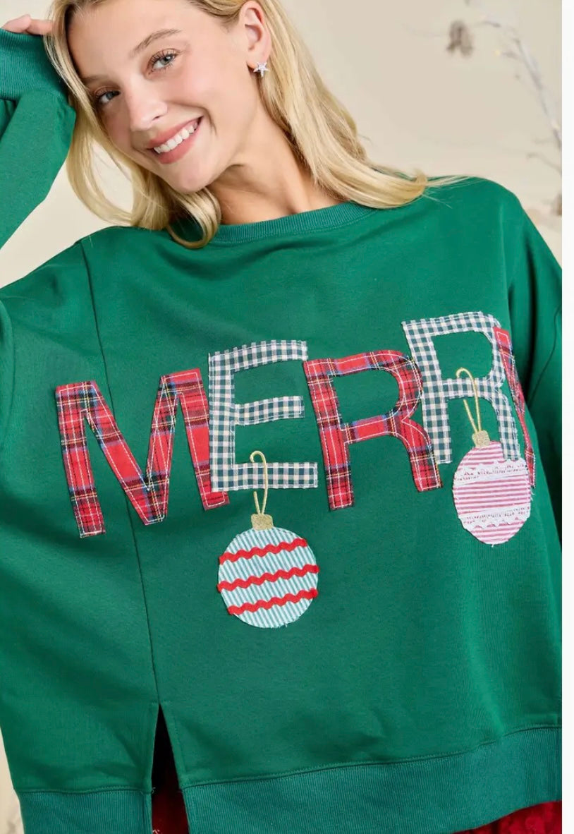 Merry Plaid Sweatshirt