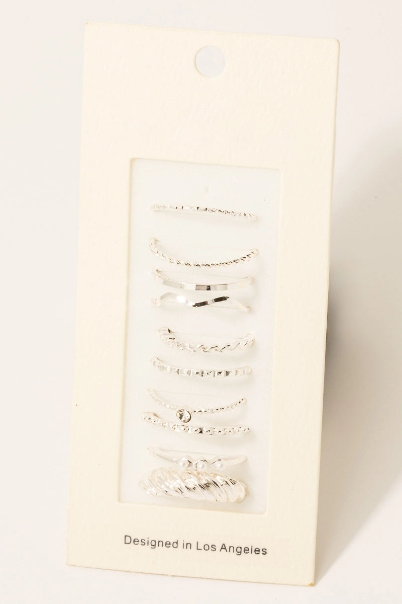Dainty Rings Set-Silver