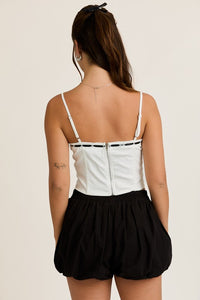 Billie Bustier Top-White