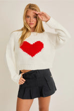 Carrie Heart Cropped Sweater