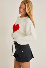 Carrie Heart Cropped Sweater