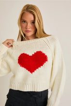 Carrie Heart Cropped Sweater