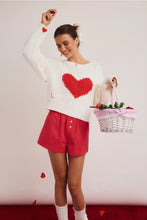Carrie Heart Cropped Sweater