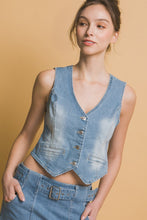 Olivia Denim Vest-Light Denim