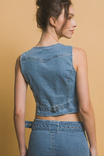 Olivia Denim Vest-Light Denim