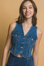 Missy Denim Vest-Blue