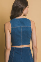 Missy Denim Vest-Blue