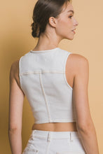 Missy Denim Vest-Off White