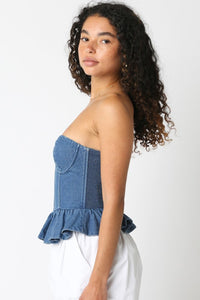 Elora Denim Top