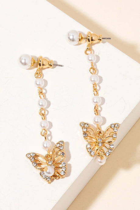 Pearl Butterfly Earrings