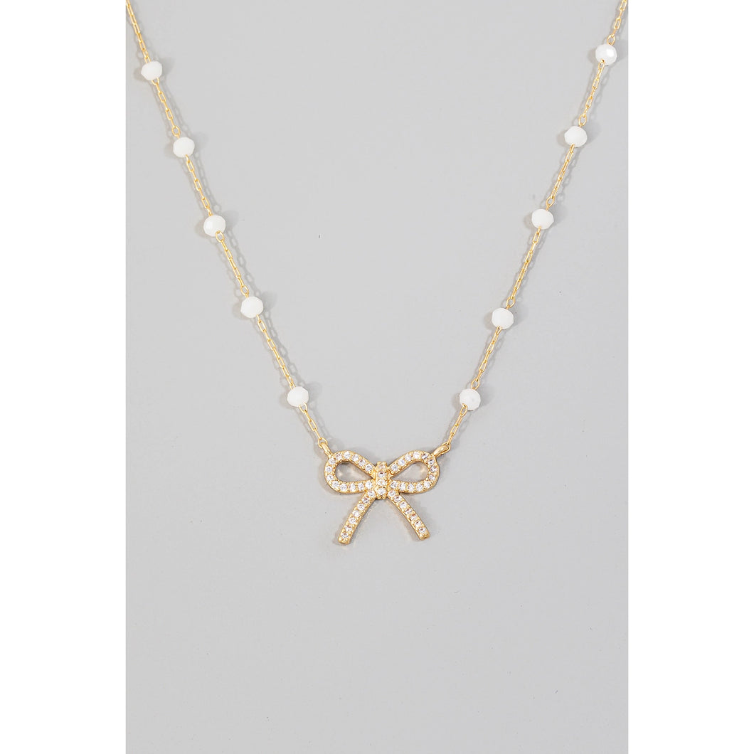 Ribbon Bow Necklace