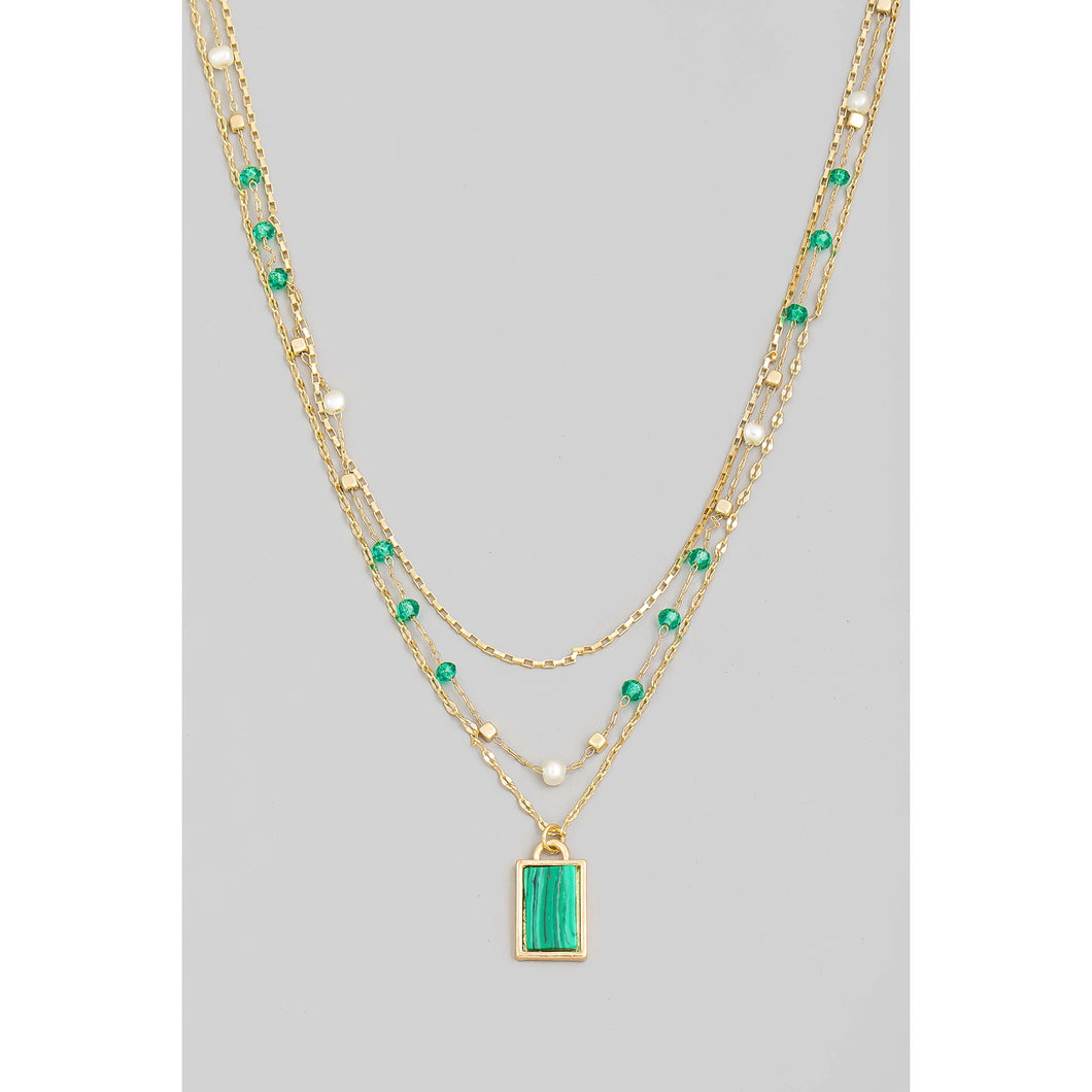 Calisa Necklace-Green