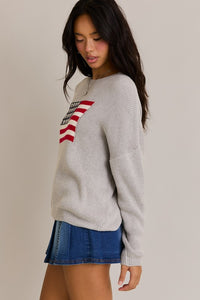 Grey Flag Sweater